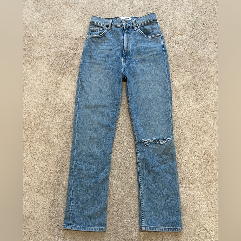 Reformation Liza High Rise Straight Crop Jeans